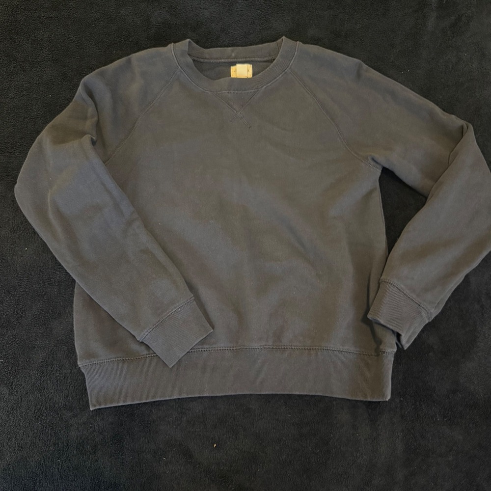 Crewcuts J.Crew Kids Re-Imagined Navy Cotton French Terry Sweatshirt Size L